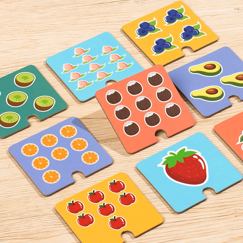 Clipe de frutas de madeira grânulo cálculo brinquedo matemática aprendizagem grânulo jogo educacional número correspondência quebra-cabeça colorido grânulo contagem toygift