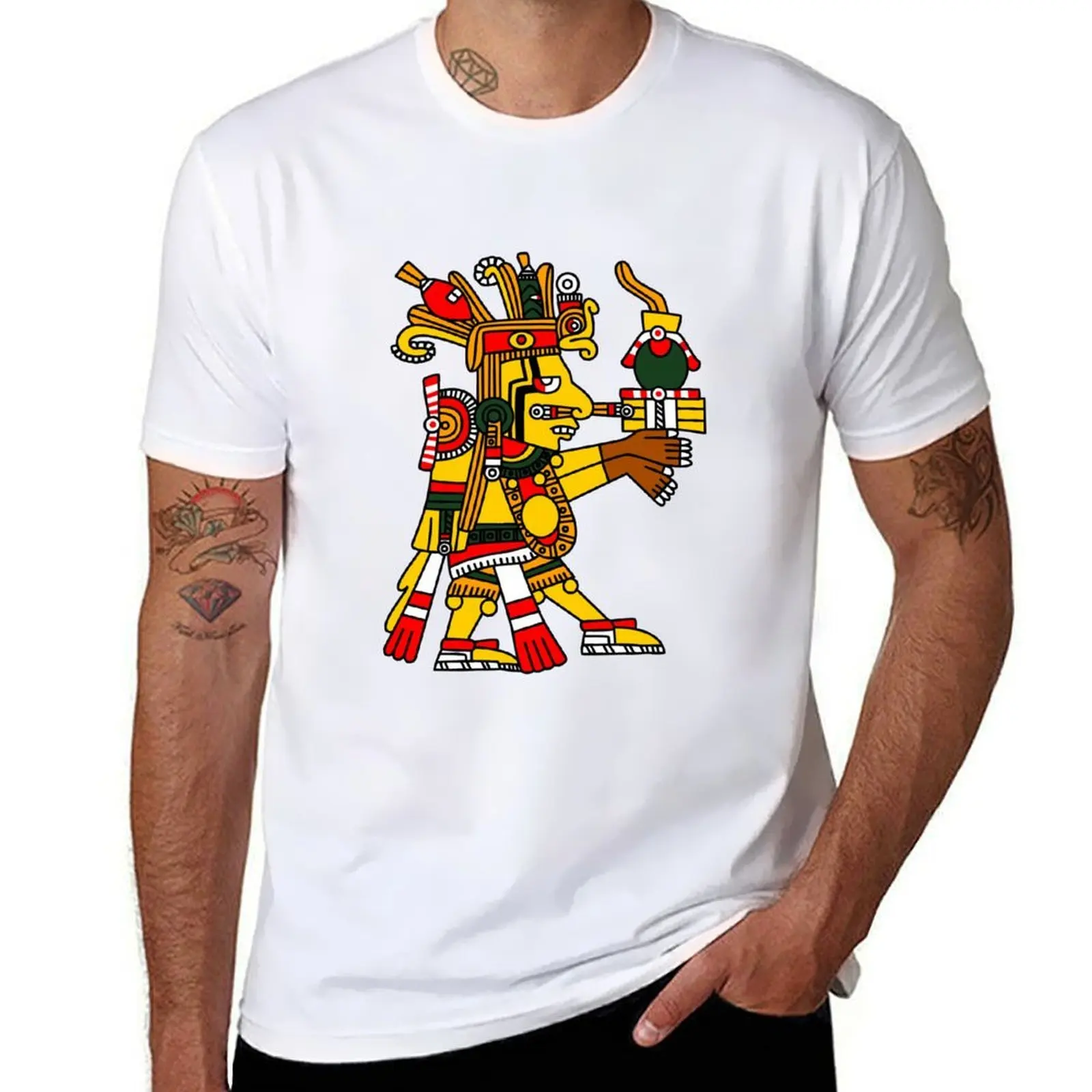 

Aztec Deity Cinteotl, God of Maize, Codex Borgia. T-Shirt t shirts for man slim fit man t shirts for men T-Shirt