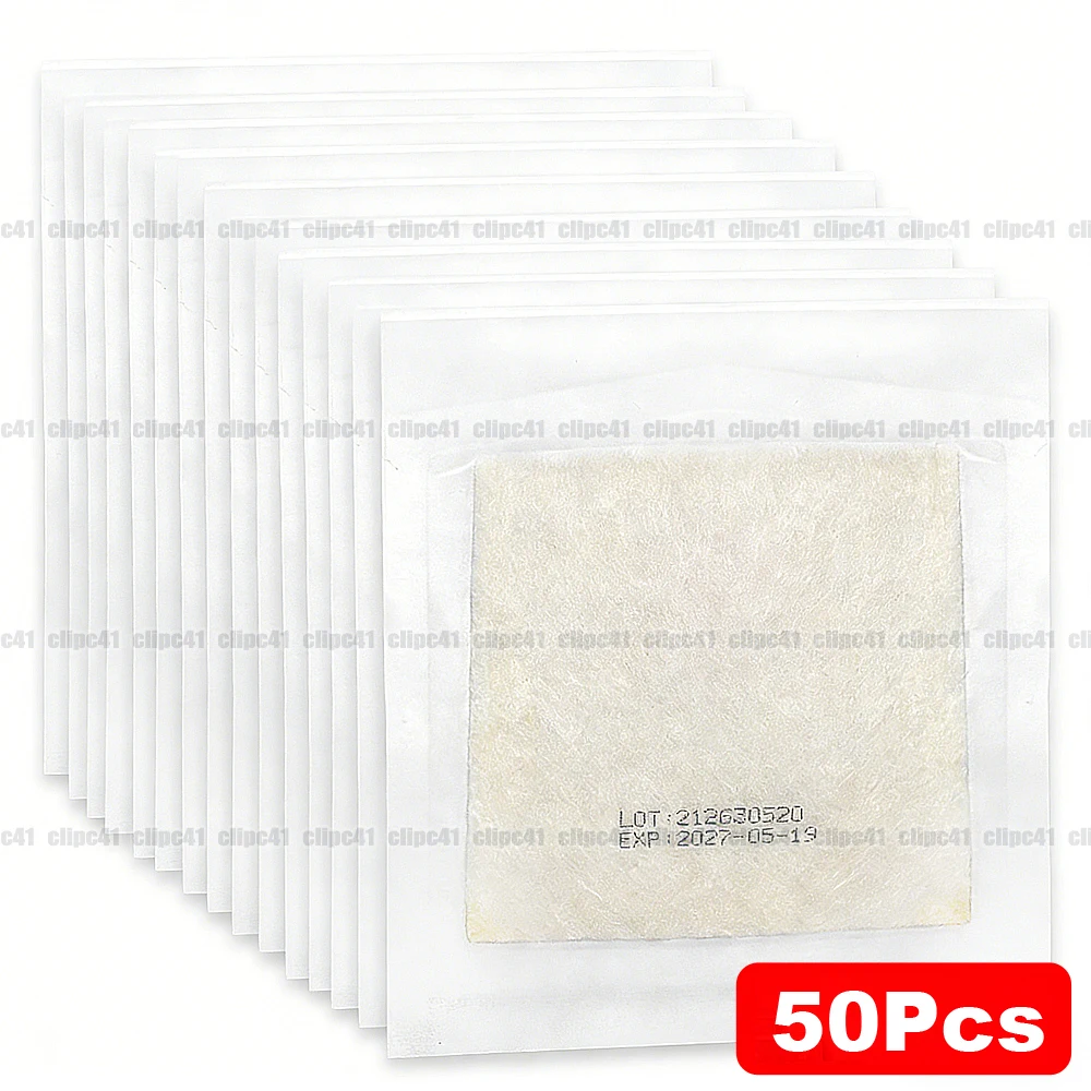 50Pcs Disposable 10*10cm Calcium Alginate Wound Dressing Soft and Absorbent Dressing Gauze Non Stick Pads Sterile Packages
