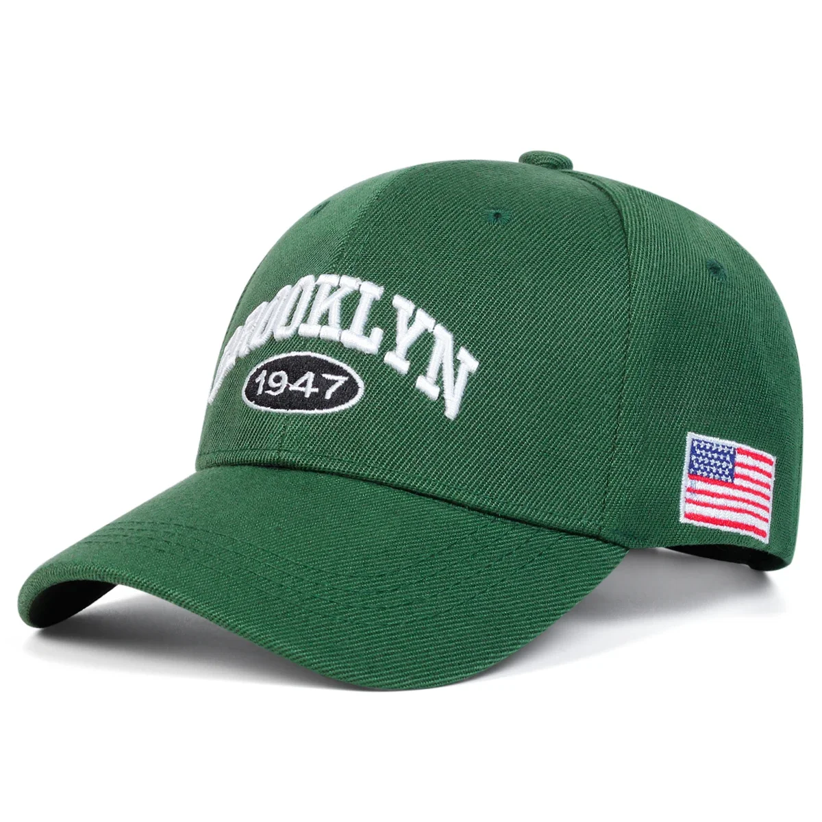 للجنسين بروكلين المطرزة الجانب العلم الأمريكي قبعات البيسبول ربيع الخريف في الهواء الطلق قابل للتعديل قبعات عادية واقية من الشمس قبعة قبعة