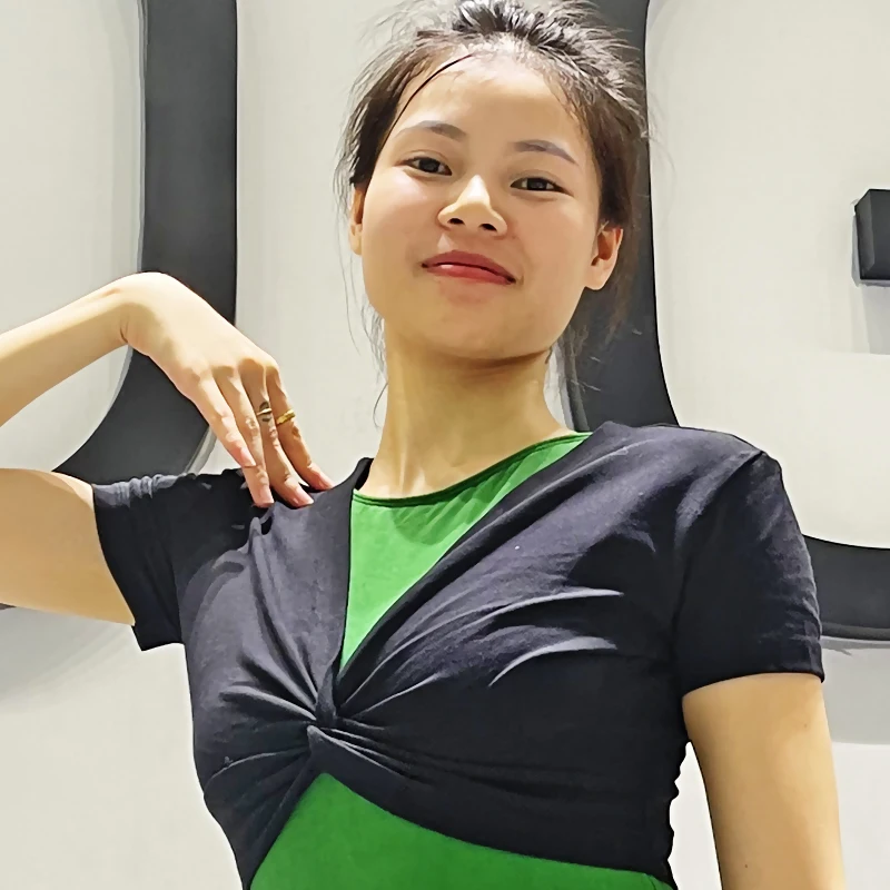 

Woman Ballet Jacket Dance Top Wrap Knitted V Neck Long Sleeve Dance Shirt Bandage Ballet Tops Training Tops Dance Costumes cotto