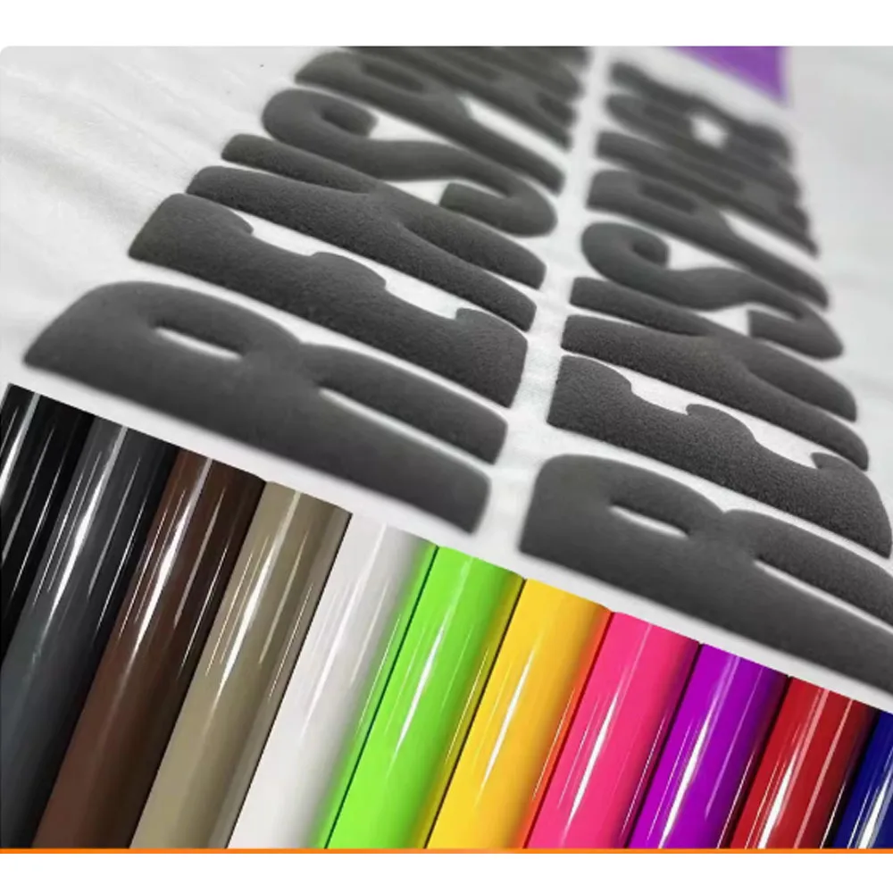 45X100CM / Sheet 3D Puff Engraving Film HTV Vinyl Stereoscopic Foam Velvet Engraving Film