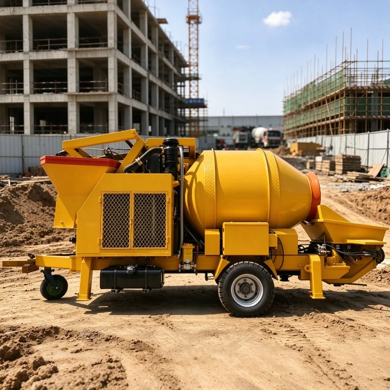 Portable Concrete Pump Machine Diesel Engine Driven Mini Concrete Pump With Big Discharge Port Trailer Pump For Sale