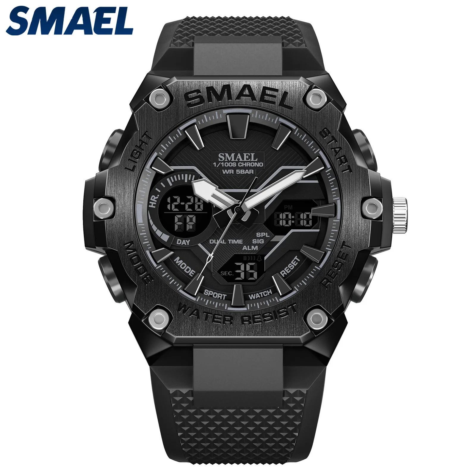 SMAEL Top Brand Sports Men's Watches Military Quartz Watch Man Waterproof Wristwatch for Men Clock shock relogios masculino