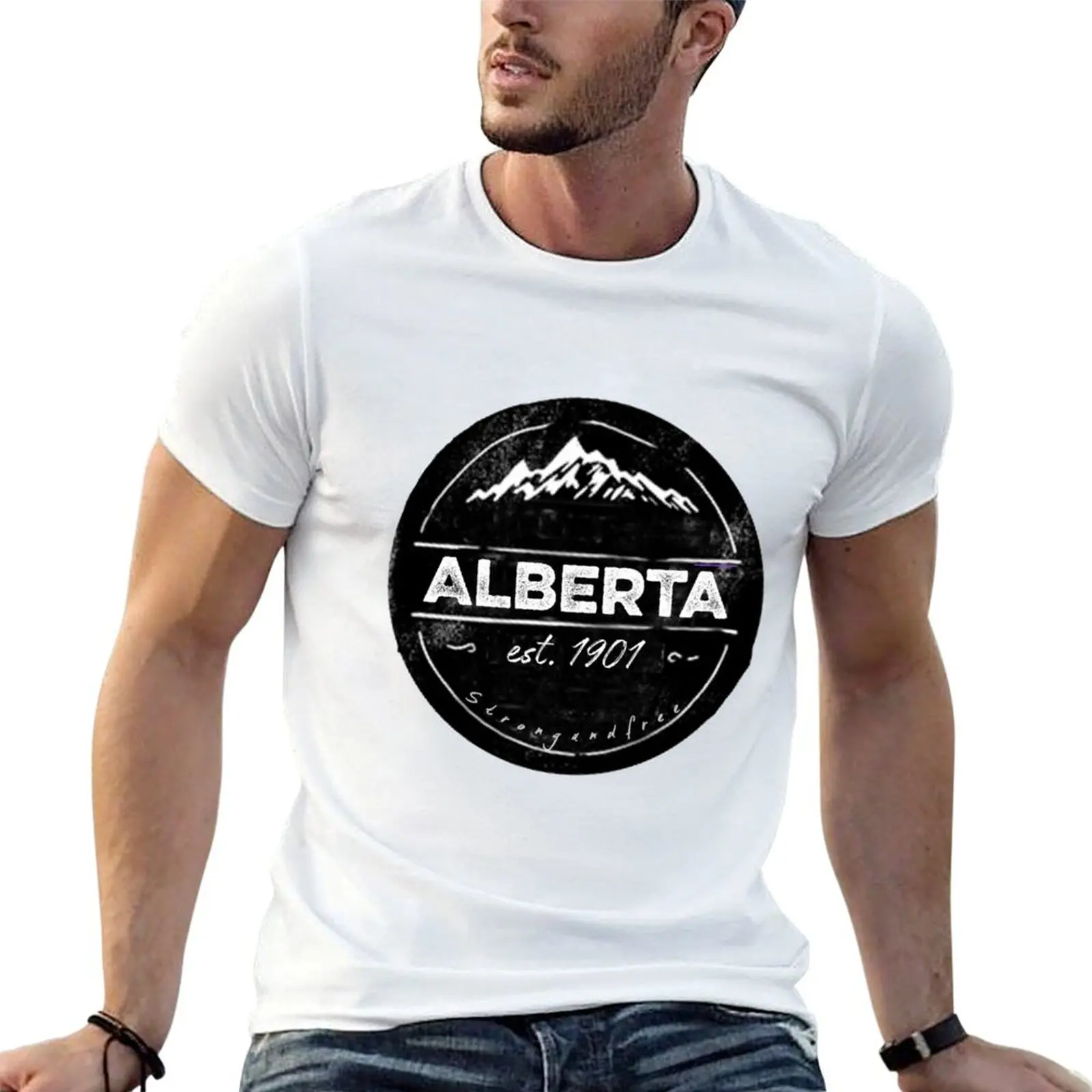 

shirts men cotton T-Shirt Emblem funny shirts for t Alberta man t man for