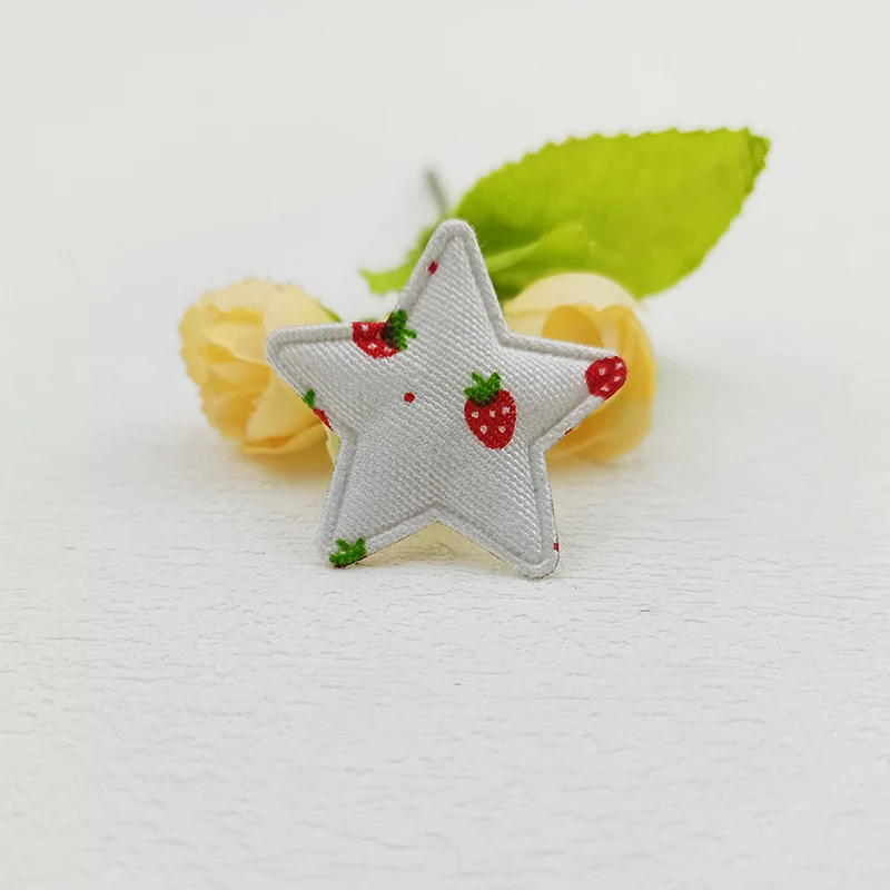 60 Stück, 3,3 cm, niedliche Erdbeer- und Stern-Applikationen zum Aufnähen, für Kinder-Haarreifen, Haarspangen, Accessoires, Hüte und zur Dekoration. – Detail 8