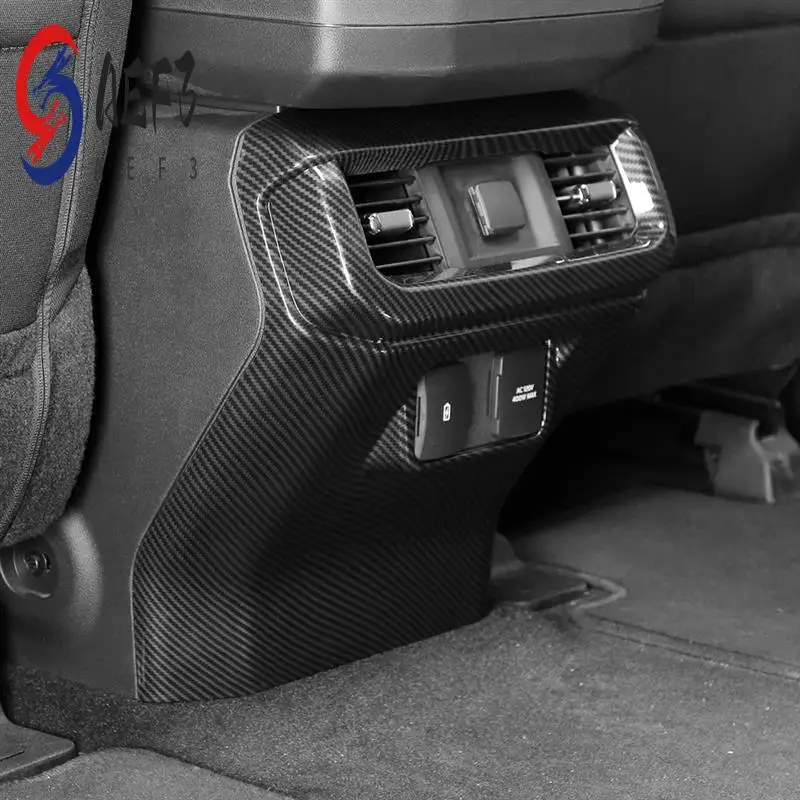 

AEF3-1 Piece Rear Armrest Box Air Vent Outlet Cover Trim Panel ABS Car Accessories For Ford F150 2021 2022 2023