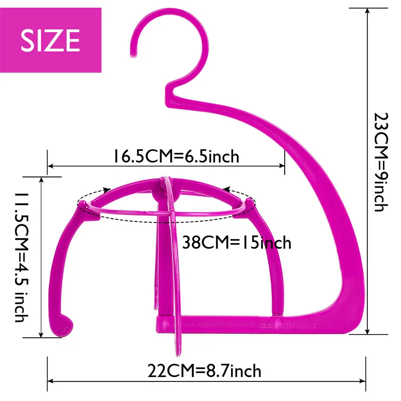 Plastic Wig Stand Portable Wig Head Stand Black Pink Wig Hang Holder Stand Durable Hair Display Tools Wig Accessories