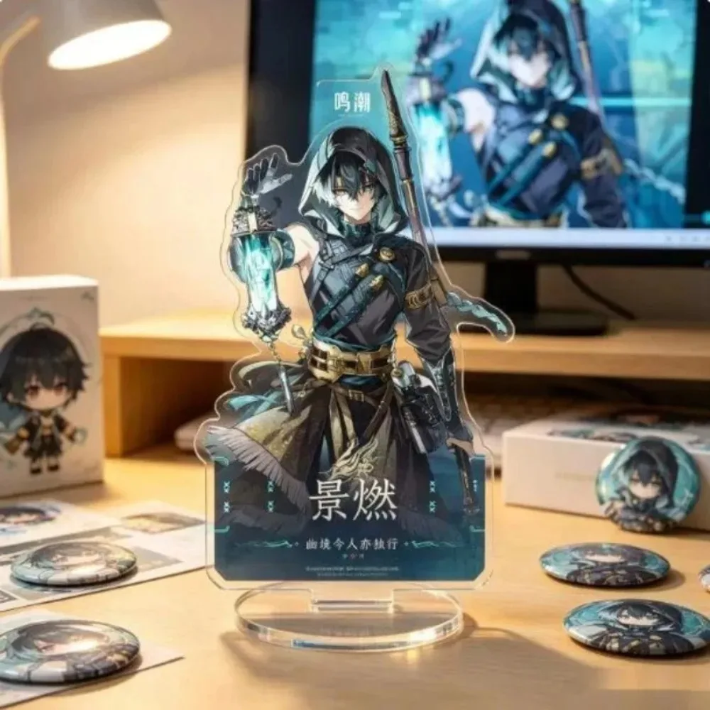 10cm Wuthering Waves Game Character Yangyang Acrylic Stand High Aesthetic Desktop Decoration Standee Model Signboard Display