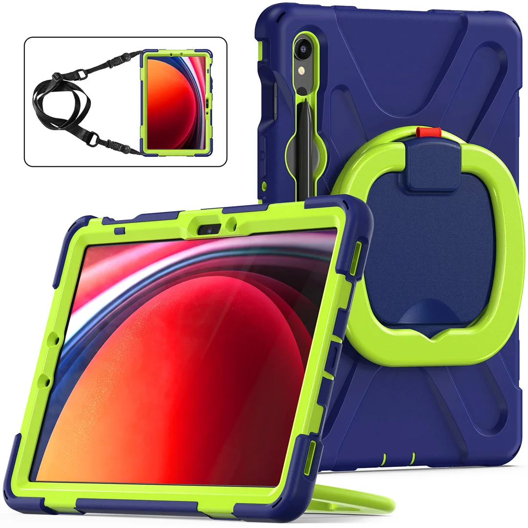 

For Samsung Galaxy Tab S9 SM-X710/SM-X716B/SM-X718U Tablet Case Rotating Shockproof Rugged Cover
