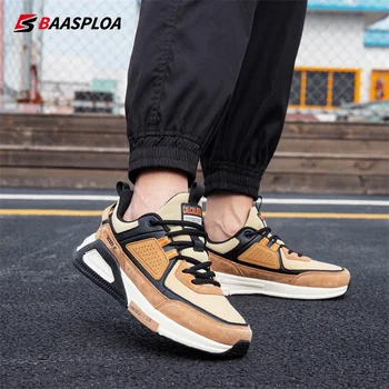 Baasploa รองเท้าแฟชั่นลำลองสำหรับชาย2023 Casual Men 'S Designer หนัง Sepatu Kets Ringan ชายกีฬากลางแจ้งวิ่งรองเท้า
