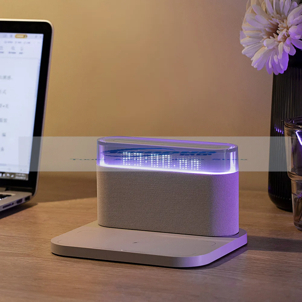 

S26S 5-in-1 Bluetooth speaker, mobile phone wireless charging with clock speaker, innovative home bed