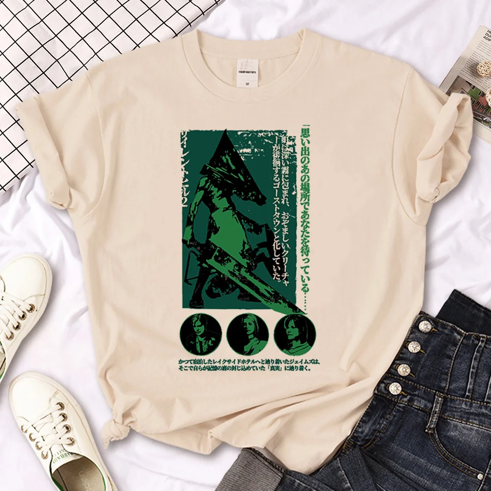 Silent Hill t-shirts women designer harajuku anime tshirt girl 2000s clothes