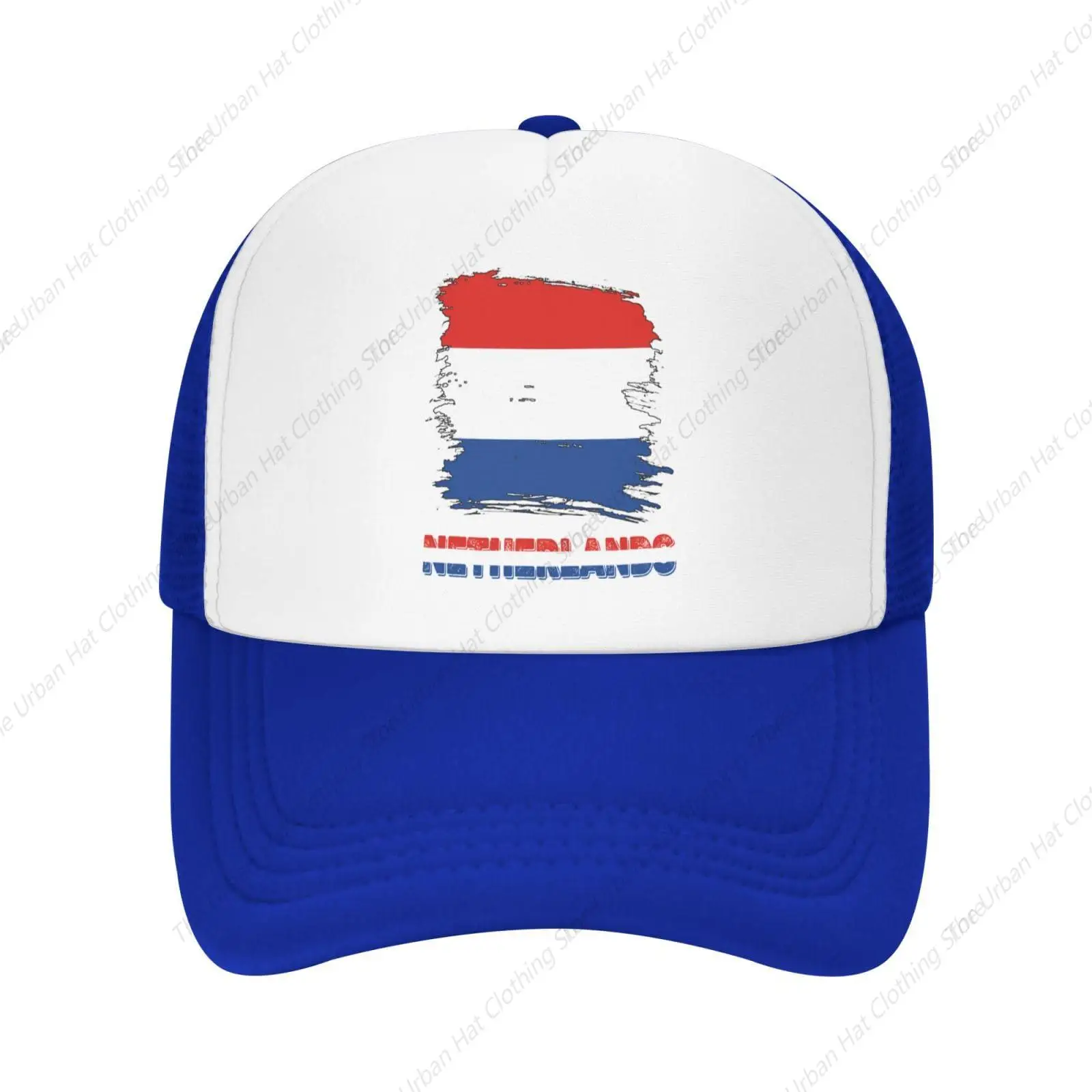 

Vintage Netherlands Dutch Flag Men Women Mesh Baseball Cap Snapback Flat-Bill Dad Trucker Hat Unisex Adult Adjustable