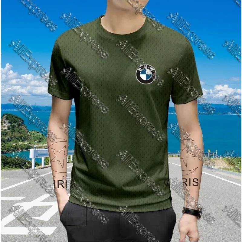 

2025 Summer BMW CAR Drifit Unisex T-shirt High Quality Quick Drying Gym Motorcylce Training Running Sports Wear Fashion Ventila