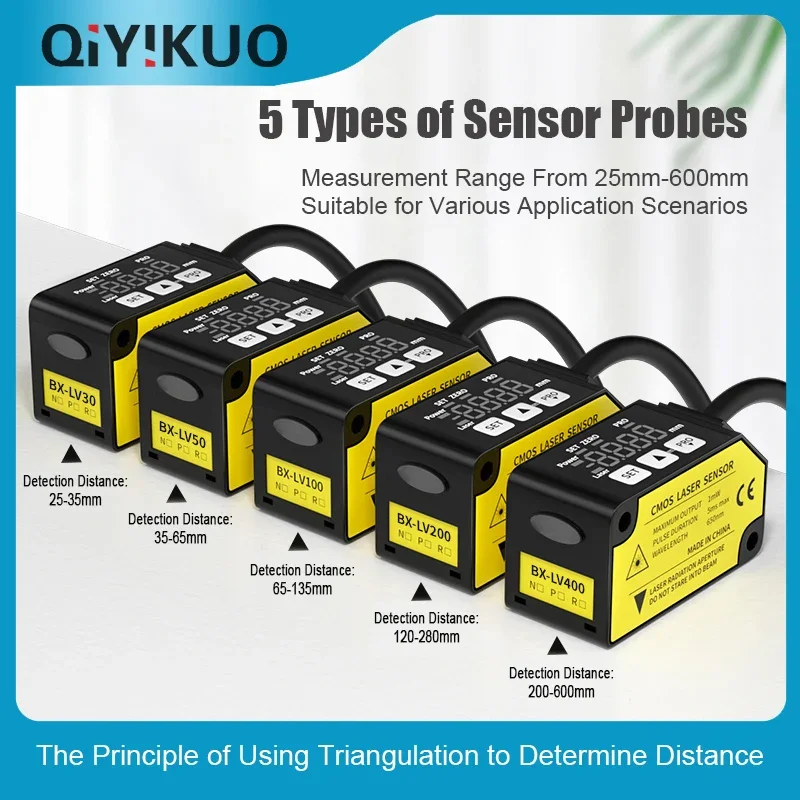 BX-LV30N/R Laser Displacement Ranging Sensor Switch Analog Height And Thickness Measurement Tool