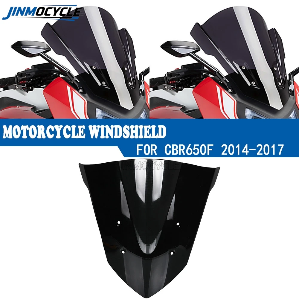 

Motorcycle Windscreen Windshield For Honda CBR 650 F/CBR650 F/CBR650F 2014-2018 2017 16 Wind Shield Screen Protector Accessories