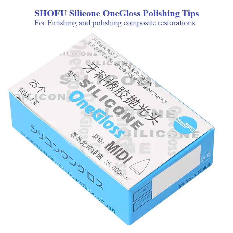 SHOFU Silicone OneGloss Polishing Tips For Finishing Polishing Composite Restorations SHOFU OneGloss  Finishers And Polishers