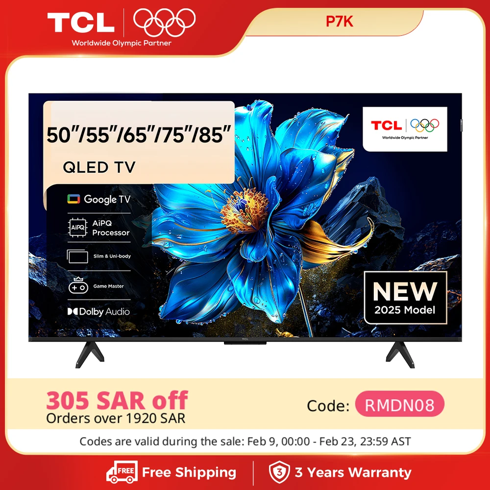 TCL P7K/P71K/T6C/P79K 50 ''/55''/65''/75''/85'' QLED TV Game Master Slim y Uni-body Dolby Vision Atmos Panel HVA procesador AiPQ