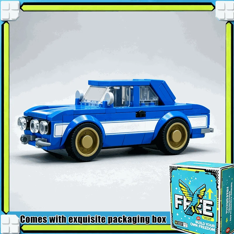 193PCS Classic Retro Rally Coupe Car Model Custom Building Blocks DIY Assembly Toy Vehicle Collection Display Holiday Gift
