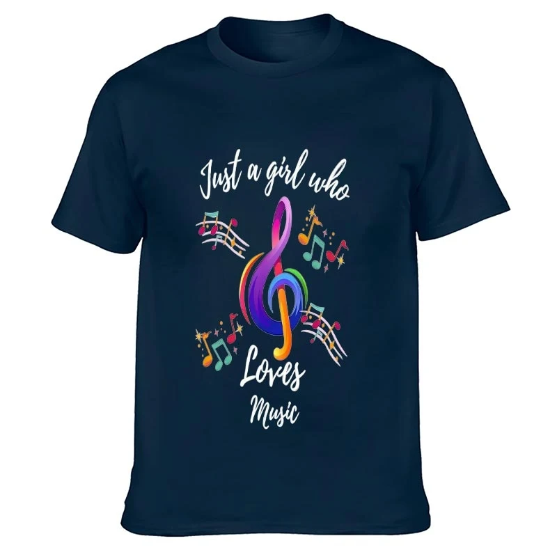 Men Women T-Shirt Music Lover Treble Clef Colorful Notes Casual Streetwear Cotton Short Sleeve Daily Wear Gift for Her