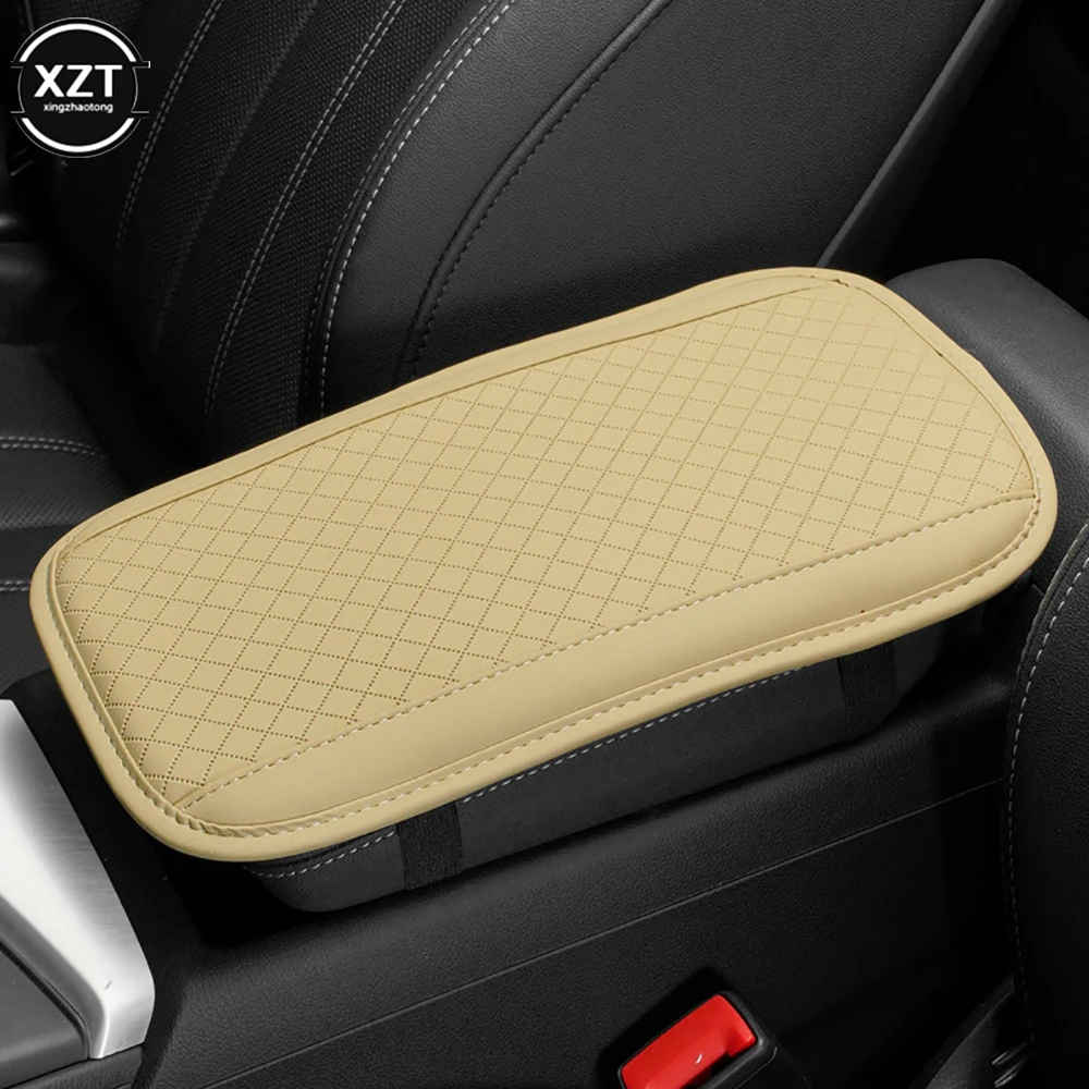 PU Leather Car Armrest Pad Cover Universal Center Console Four seasons universal Auto Seat Box Protection Cushion Hand Supports