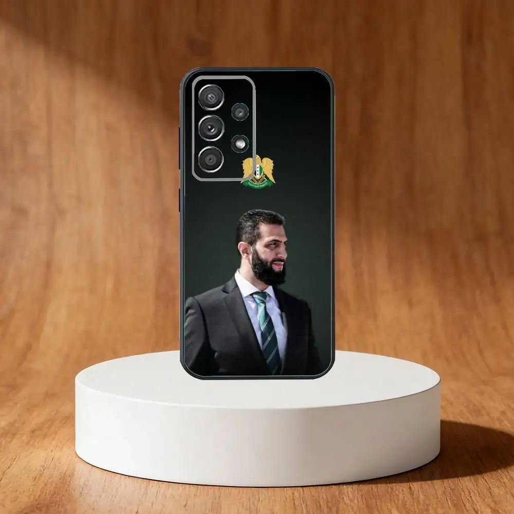 أحمد الشارا سوريا السوري العلم جراب هاتف لسامسونج S25، S24، S21، S22، S23، S30، الترا، S20، زائد، Fe، ملاحظة، 10,9,5G غطاء أسود