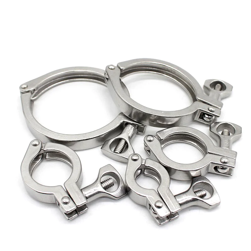 304Stainless Steel Sanitary Food Grade Quick-Installed Clamp, Precision Cast Pipe Clamp Joint Chuck, Clamp Pipe Clamp End Clamp