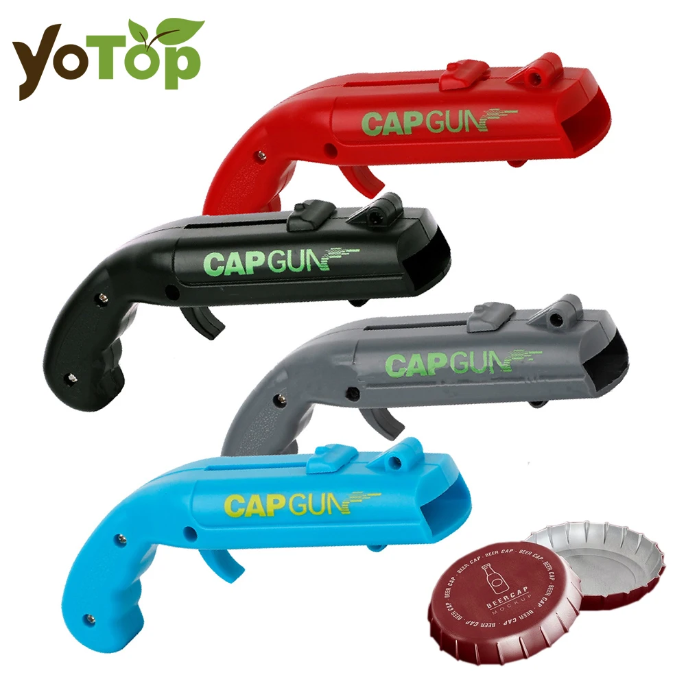 Cap G-un Beer Bottle Opener Portable Beverage Drinking Opening  Cap Launcher Kitchen Party Supply Bar Tool Kitchen Accessories