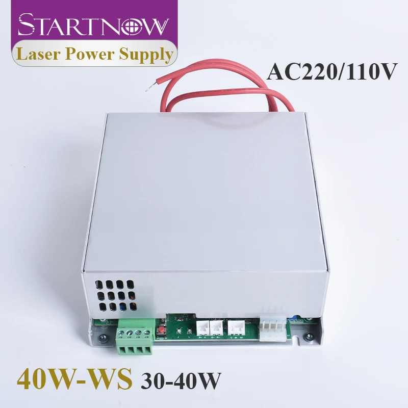 Startnow MYJG-40W Alimentatore laser CO2 da 50 W 110 V/220 V universale, per tubo laser per macchina da taglio e incisione da 35 ~ 50 W