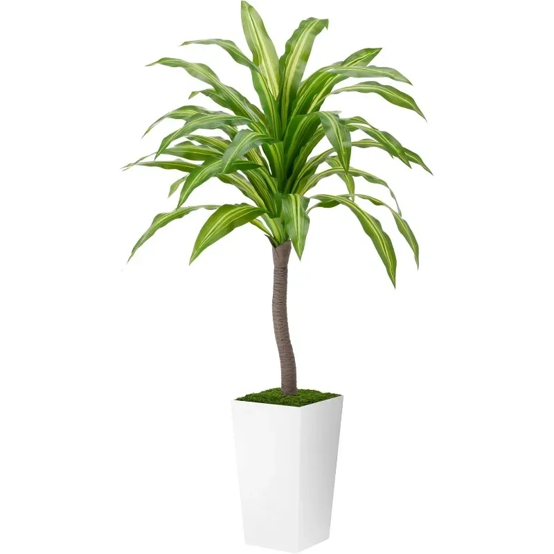 ASTIDY Artificial Dracaena Plant ，Fake Yucca Floor Plant in Pot - Artificial Tropical Silk Tree for Home Office Living Room