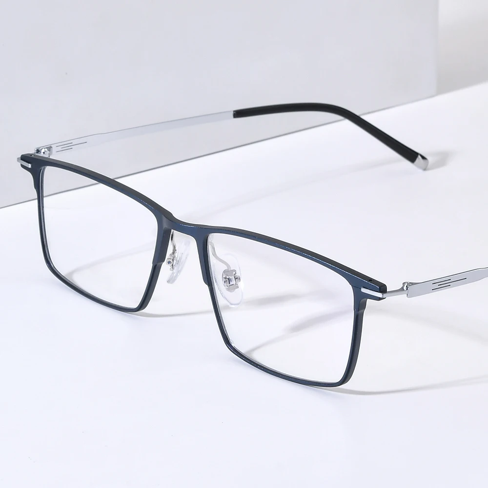 NIANZHEN Aluminum Titanium Eyeglasses Frame Men Brand Design Glasses Ultralight-Weight Square Eyewear Retro Spectacles 28534