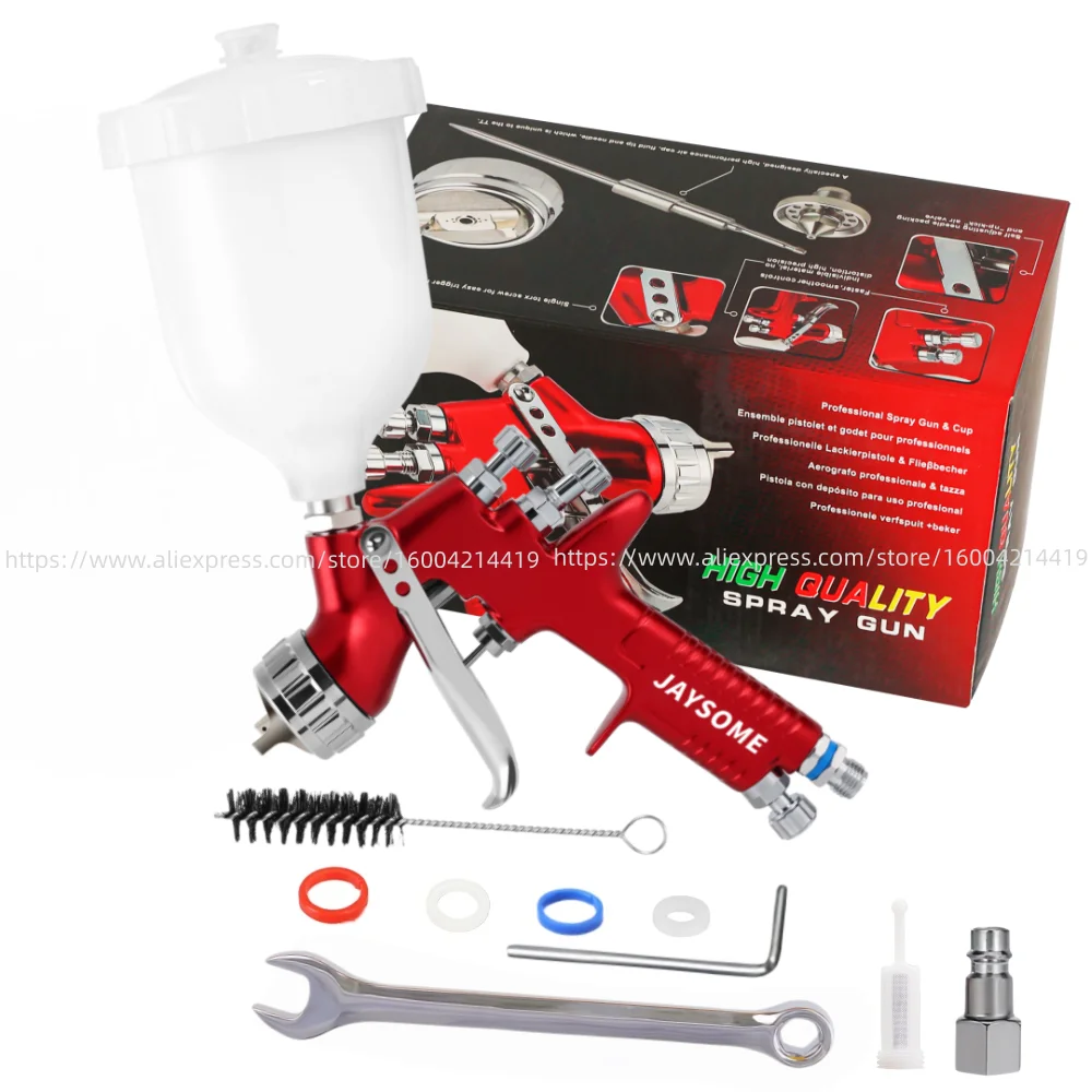 High Quality Professional Car Topcoat Paint Spray Gun High Atomizaiton Spray Gun 1.3mm 1.8mm 600cc Paint Gun Low pressure
