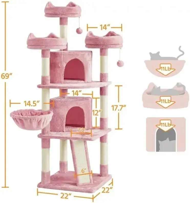 Factory Direct Selling Multi-Level Cat Climbing Frame Condos Scratching Posts