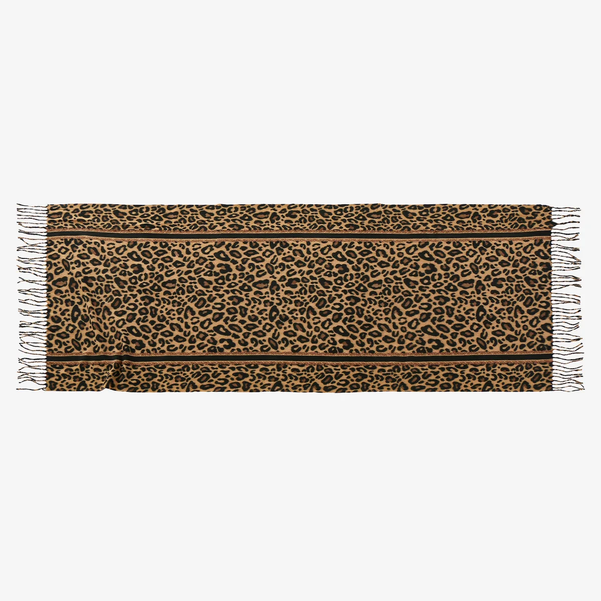 Neuer Leoparden-Kaschmirschal für Damen, Winter, hält warm, modischer kariertes, langer Schal, Damen-Wickel, dicker Pashmina, für den Außenbereich – Detail 14