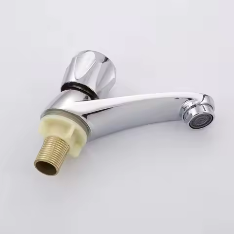 Bathroom Basin Faucet Chrome Deck Mount Bath Tap Washbasin Single Cold Sink Water Tap Household Mixer Faucet Hardware