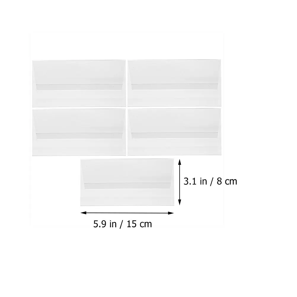 5Pcs Double Sided Clear Acrylic Table Name Cards Desktop Sign Holders Wedding Seat Display Desk Name Plate Acrylic Sign Stand