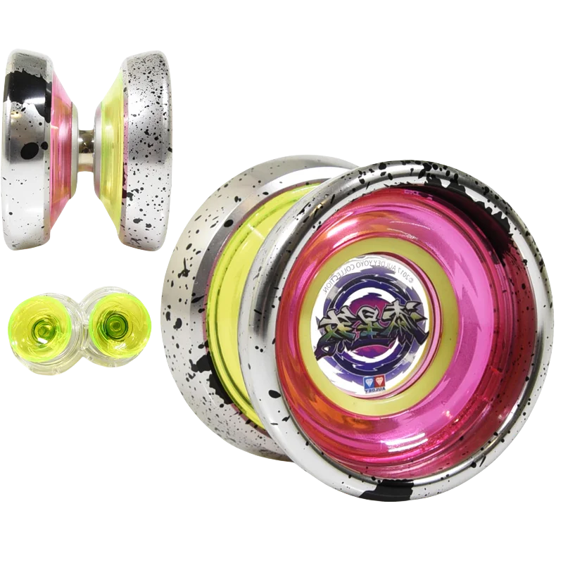 YoYo – anneau extérieur en métal incrusté d'alliage d'aluminium, insensible, Yoyo pour compétition 1A3A5A, cadeau 2 roulements extérieurs