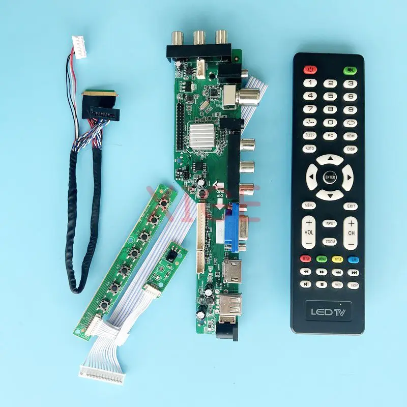 

Driver Controller Board Fit LP156WHA LP156WHB LP156WHU Screen DVB Digital Signal 40-Pin LVDS USB+DHMI+VGA+2AV Kit 15.6" 1366*768