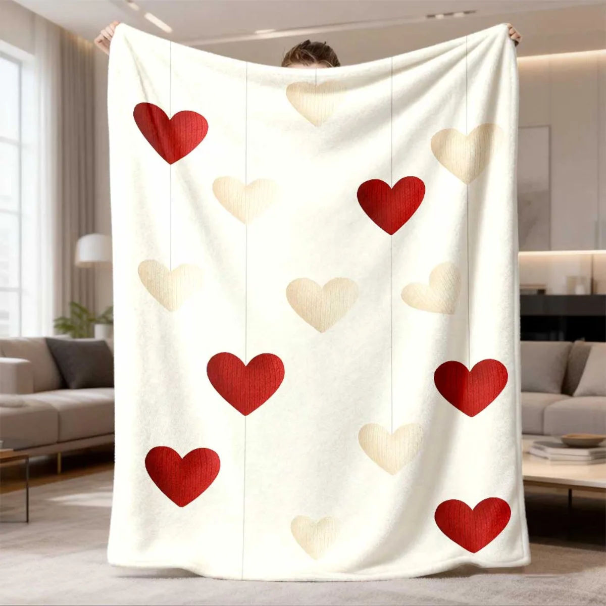 Throw Blanket Vintage Red Mushroom Print Botanical Forest Design Soft Cozy Wrap For Living Room Bedroom And Rustic Home Decor