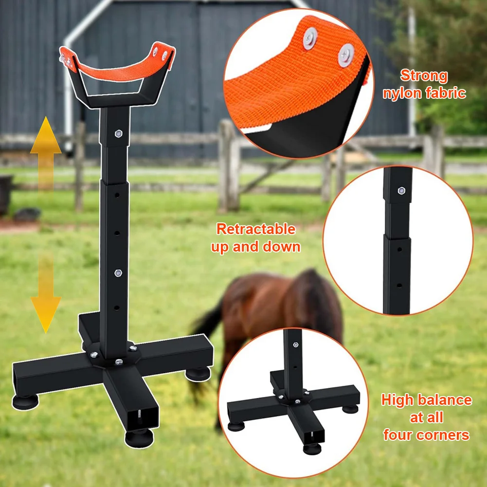 حامل Farrier قابل للتعديل، حامل حافر معدني، حامل حافر الحصان Farrier لتقليم الحصان، حذاء حافي القدمين