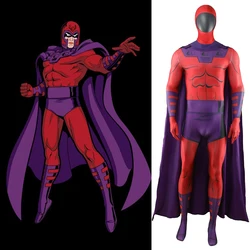 X-Men 97 Magneto Cosplay Max Eisenhardt Costume Superhero Spandex Bodysuit X-Men 97 Magneto Outfits Cosplay Halloween Costume