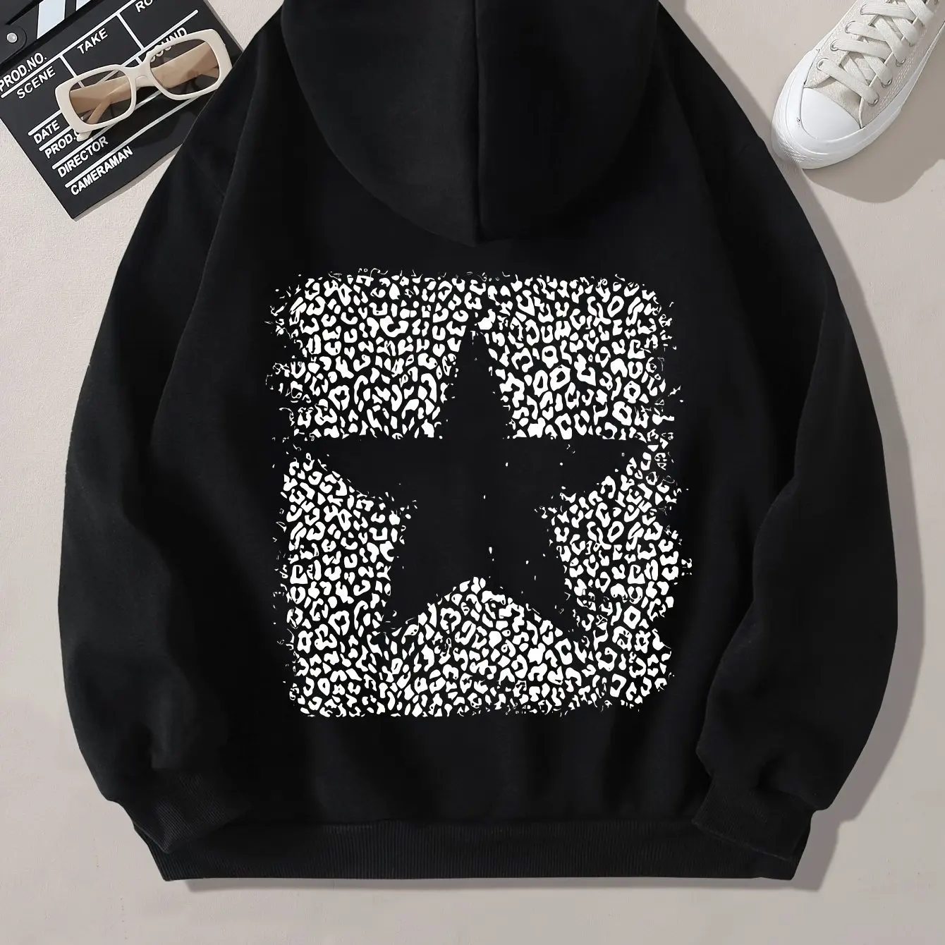 

Pentagram Graphic Printing Autumn and Winter Cotton Men's and Women's Hoodies Casual Outdoor Street Sports Training Brand Trend
