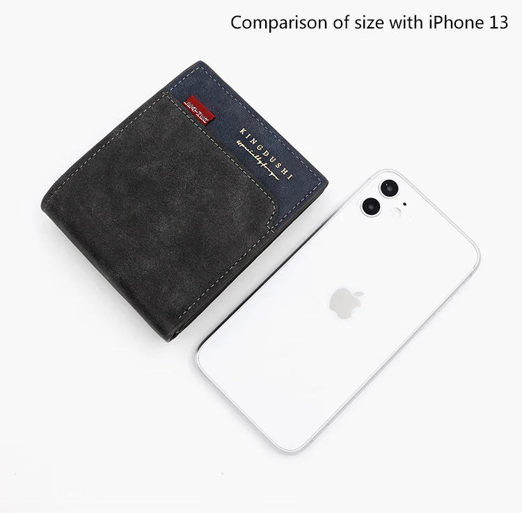 Kostenloser Name Gravur neue Männer kurze Brieftaschen hochwertige klassische Karten halter einfache männliche Geldbörse Reiß verschluss Münz tasche Männer Geld klammern – Detail 6