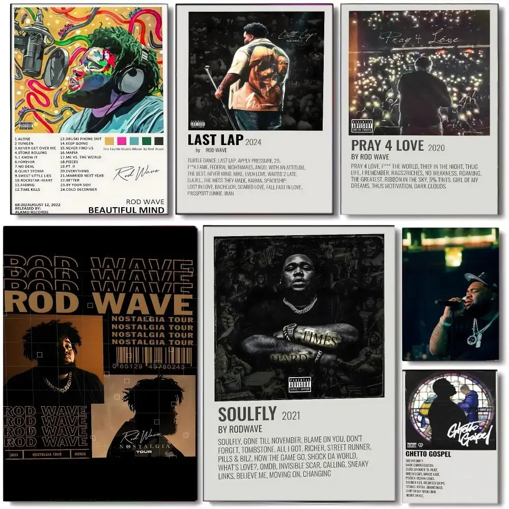 Southern Hip‑hop R-Rod Wave Poster Wall art print art suitable for living room bedroom bar parlor home decor gift