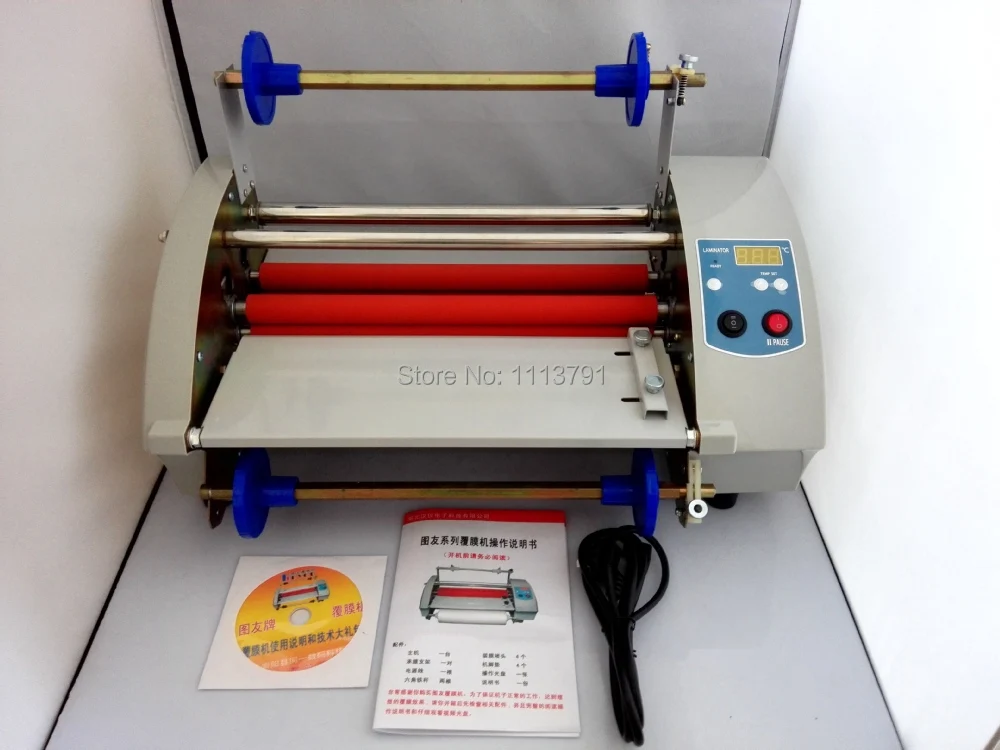 

New TY360 Laminator Hot Roll Laminating Machine electronic temperature control single and sided a heating mode