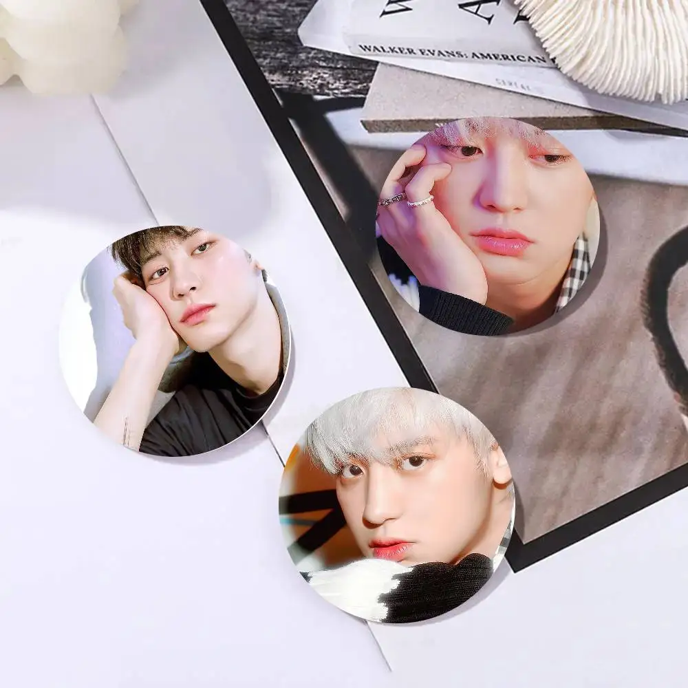 Korean Singer Star P-Park C-Chanyeol Cartoon Style Badge Brooches On Backpack Decoration Round Enamel Pins For Accessorys