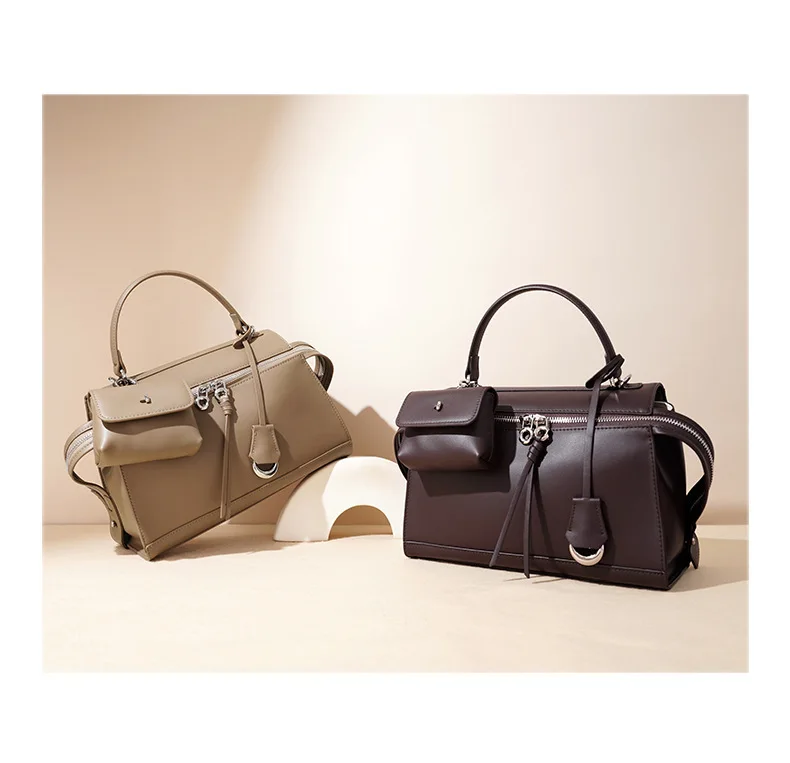 

Дизайнерский ретро-портфель, большая вместительная сумка из коровьей кожи, крутая сумка-тоут из глянцевой твердой кожи, женская сумка на плечо с кошельком