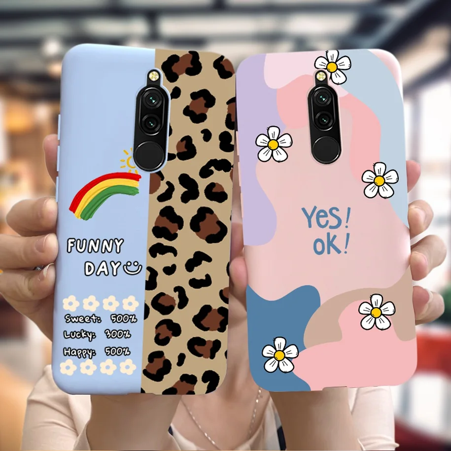 For Xiaomi Redmi 8 Phone Case Luxury Leopard Art Painted Soft TPU Back Protector Cover For Xiaomi Redmi 8A Pro Redmi8 Phone Case