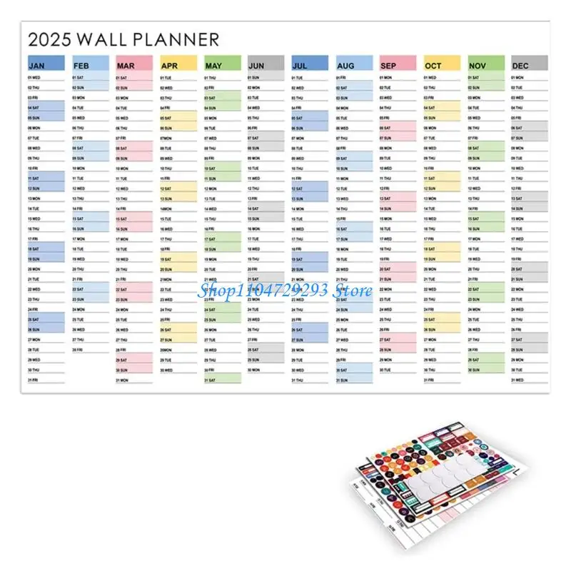 Y2GD 2025 Kalender Wandkalender 2025 Wöchentlicher Planer Jährlicher Planer jährlicher Planer